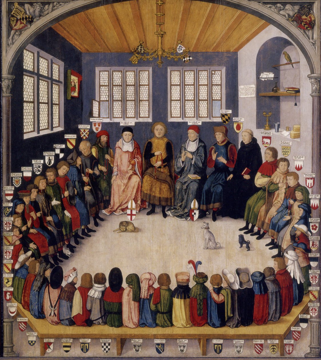 Rådsmøde for grev Eberhard des Milden (1392-1417) af Unknown