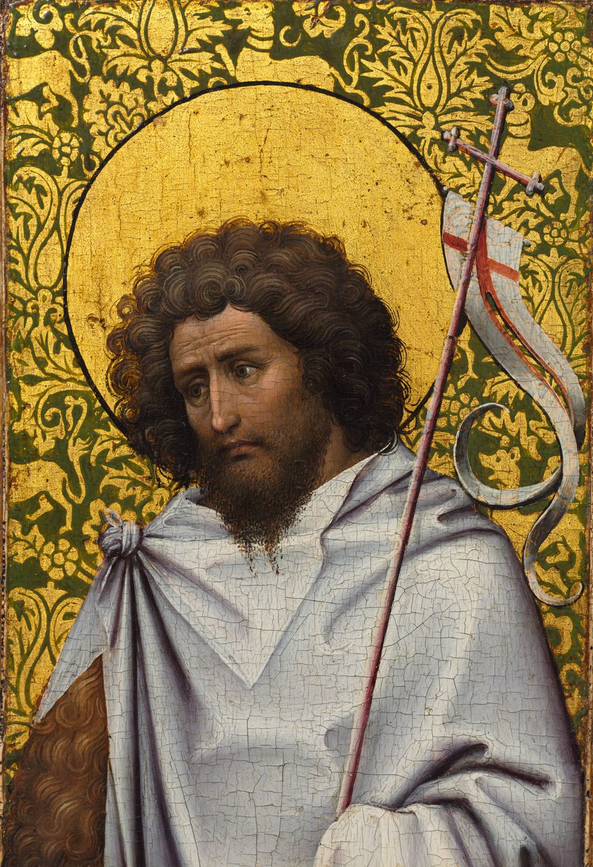 Johannes Døberen, ca. 1410 (olie på egetræspanel) af (1375/8 1444) Master of Flemalle