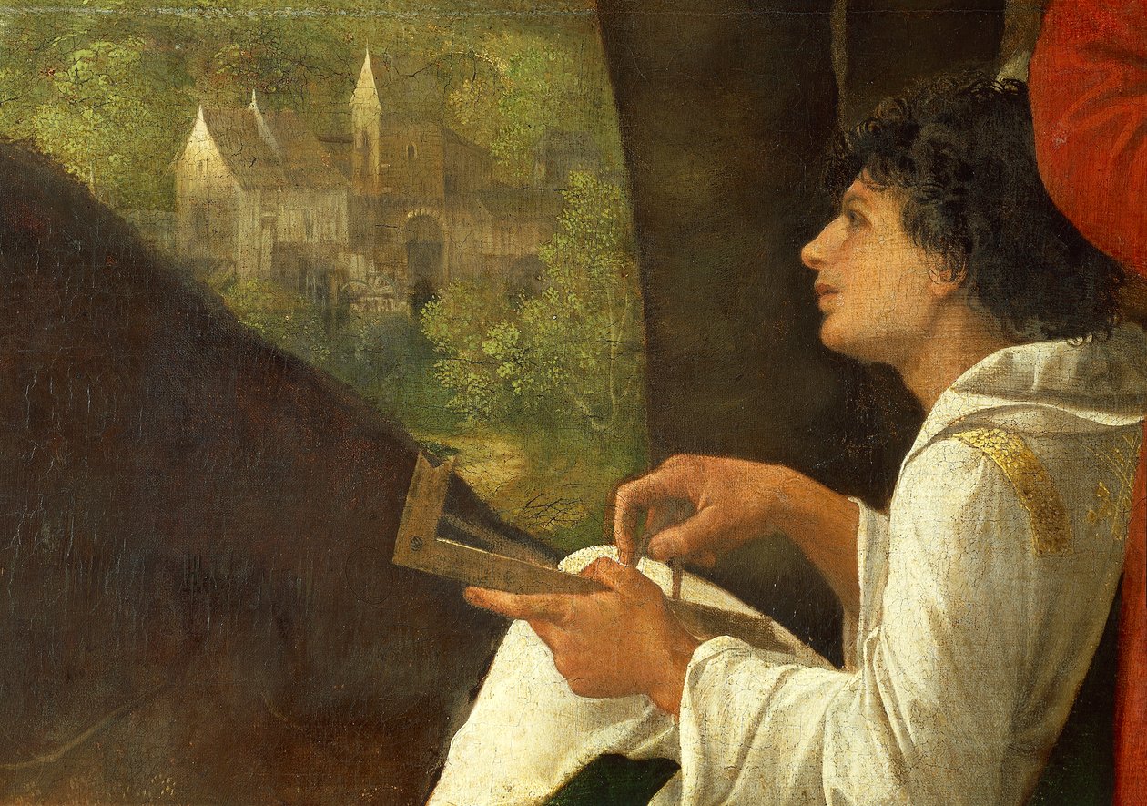 Three Philosophers af Giorgione (1478-ca 1510), olie på lærred af Giorgione