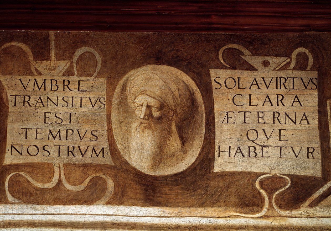 Detalje af Maximes - Fresco, slutningen af det 15. århundrede af Giorgione
