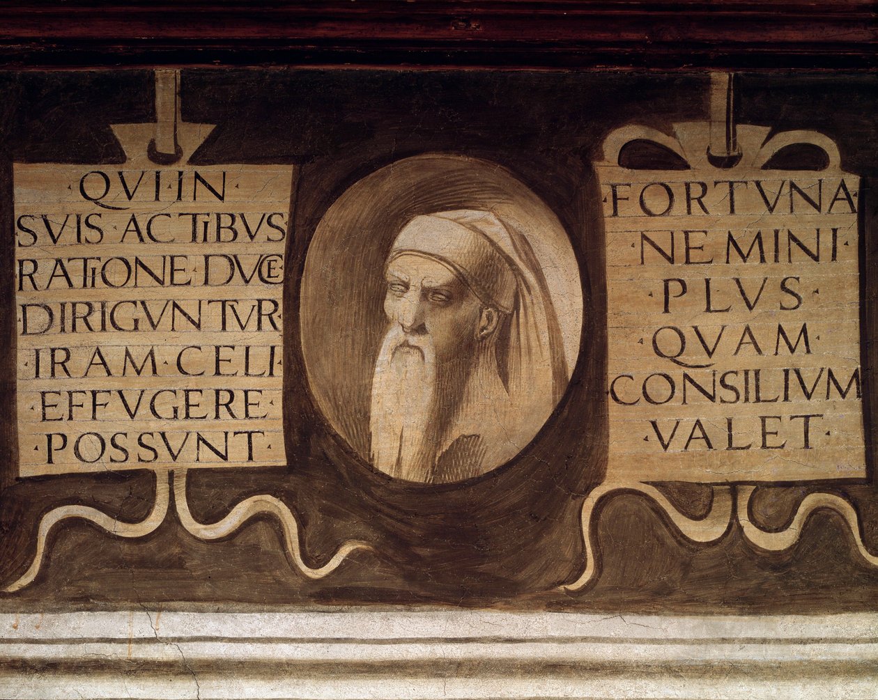 Detalje af Maximes - Fresco, slutningen af det 15. århundrede af Giorgione