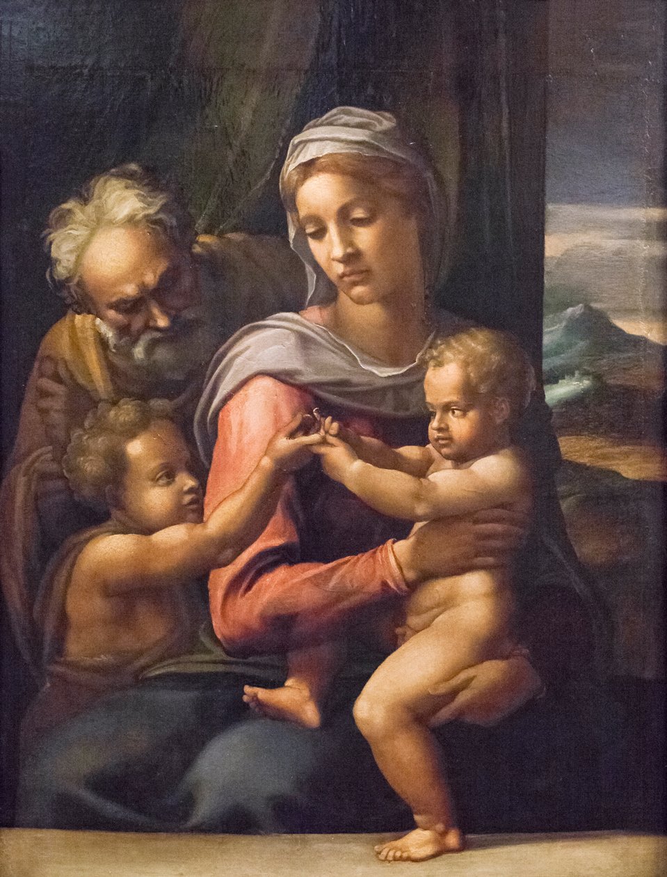 Hellig familie med Johannes Døberen (maleri) af (1509 66) Daniele da Volterra