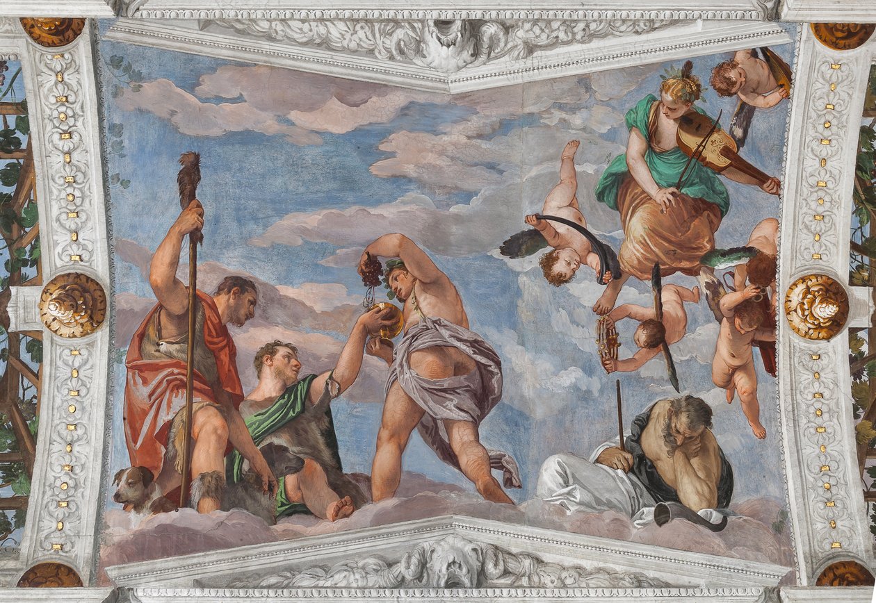 Bacchus lærte hyrderne at bruge druer af Veronese