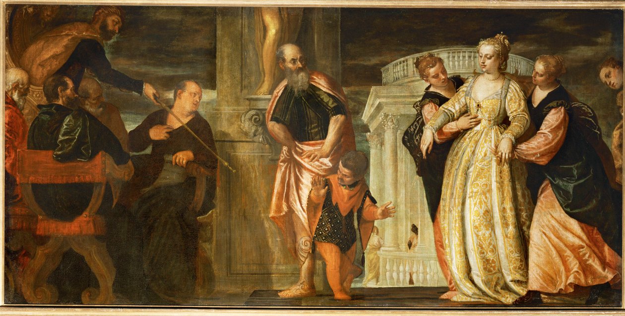 Ester foran Ahasverus (maleri på lærred) af (1528-88) Veronese