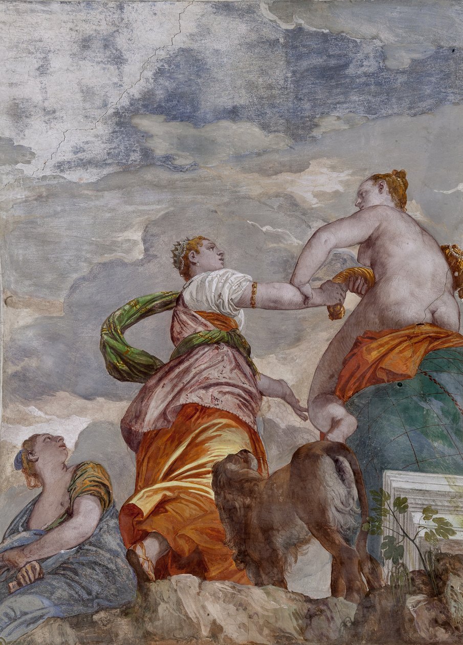 Fortune, Ambition and Envy, the Room of the Little Dog, detalje af 2632662 af Veronese