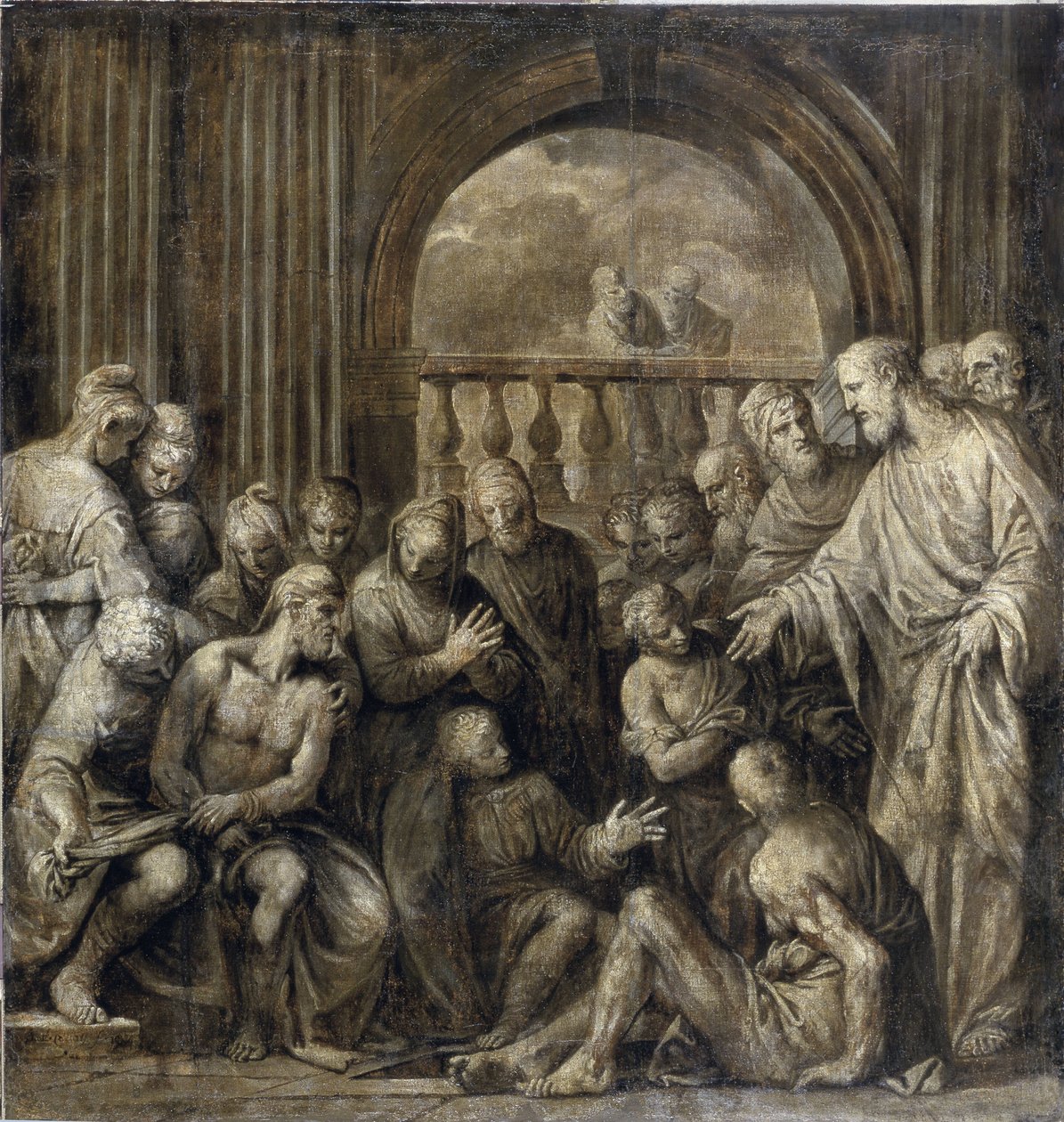 Opstandelsen af ​​Lazarus (Lazarus af Betania). Maleri af Paolo Veronese (1528-1588), olie på lærred af Veronese