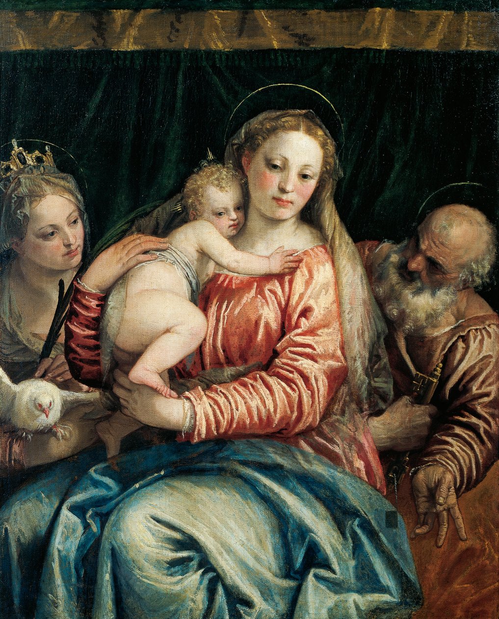Madonna ja lapsi, Pyhä Pietari ja Pyhä Agnes af (1528 88) Veronese