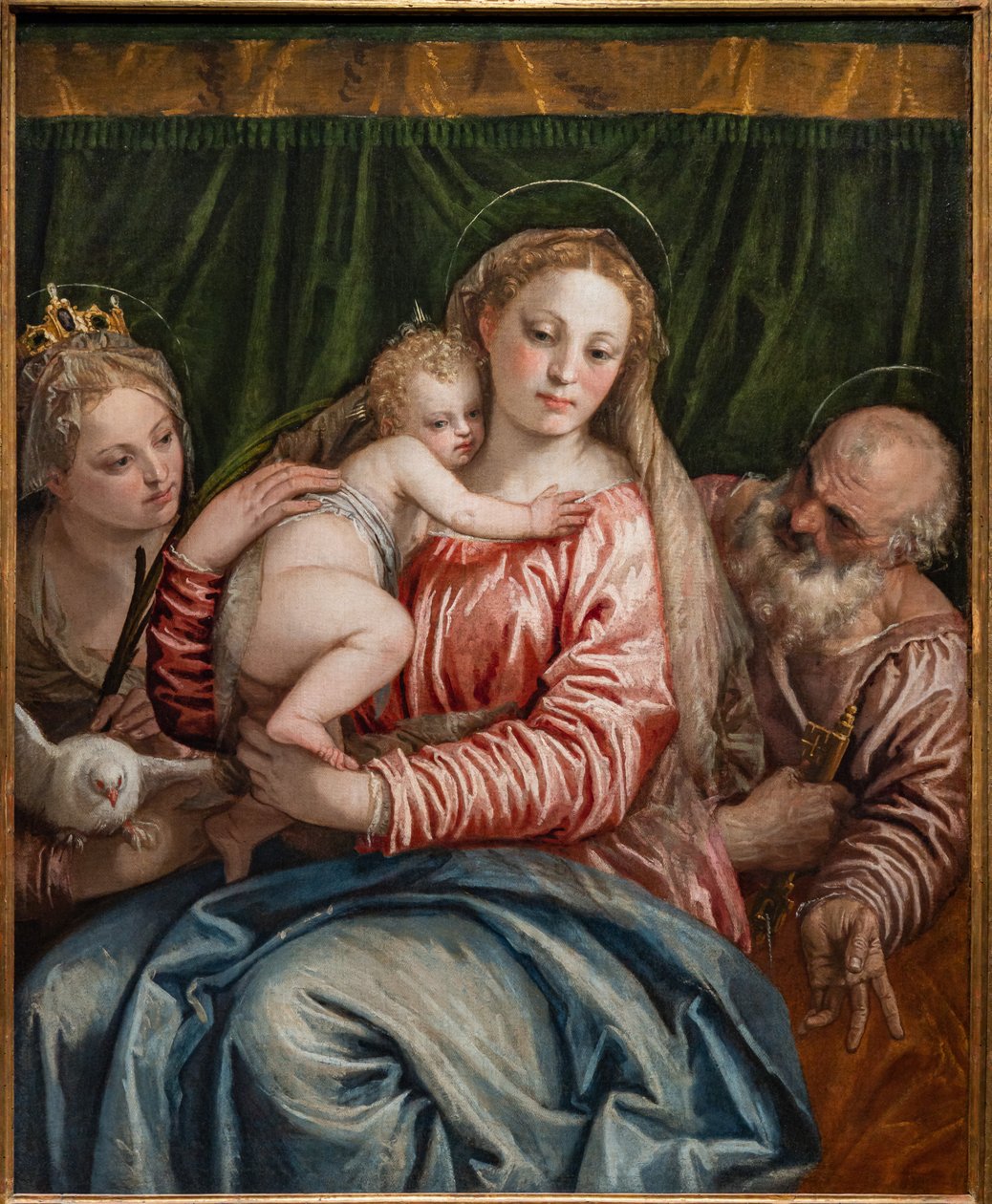 Madonna og Jesusbarnet mellem S. Catherine af Alessandria og Peter, detaljer af (1528 88) Veronese
