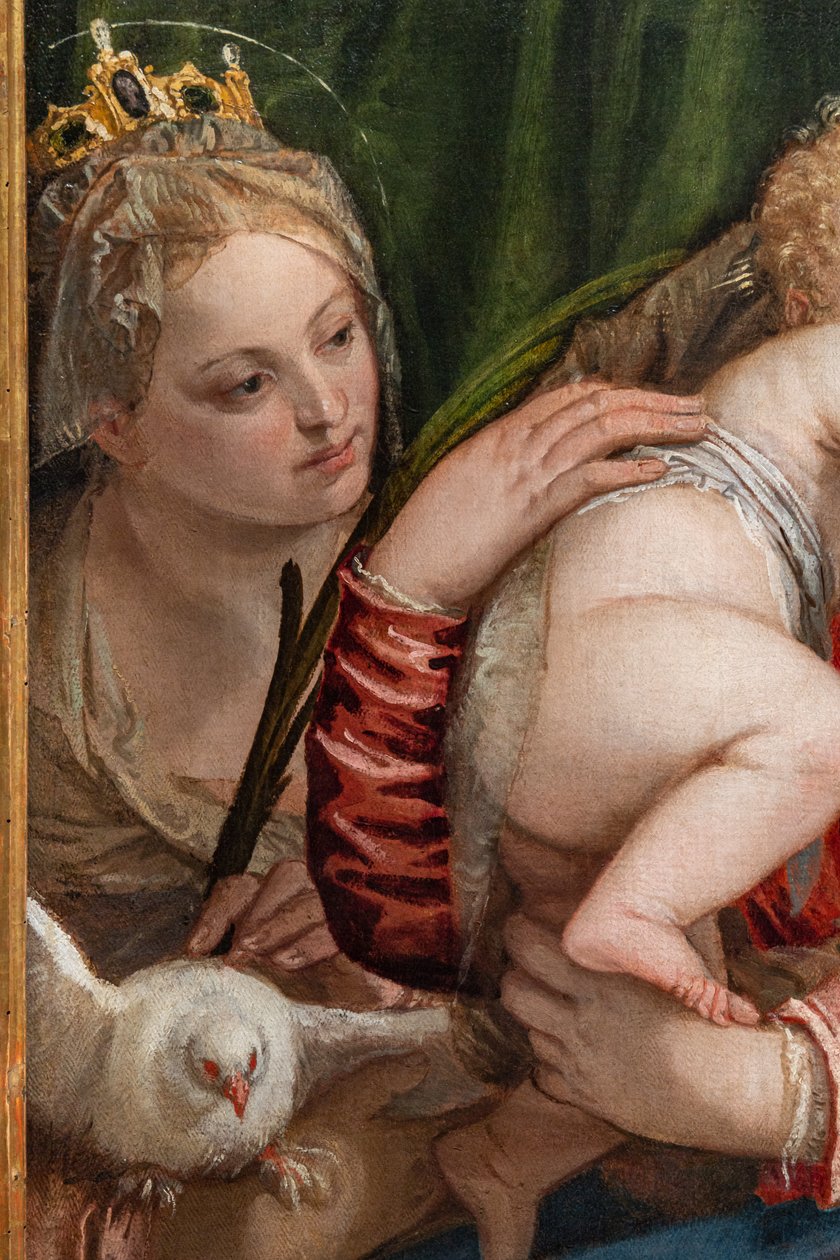 Madonna og Jesusbarnet mellem S. Catherine af Alessandria og Peter, detaljer af (1528 88) Veronese
