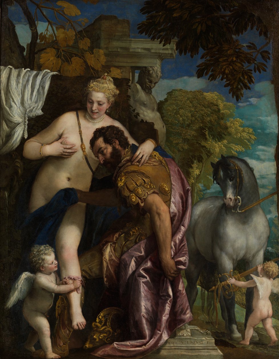 Mars and Venus United by Love, ca. 1570 (olie på lærred) af Veronese