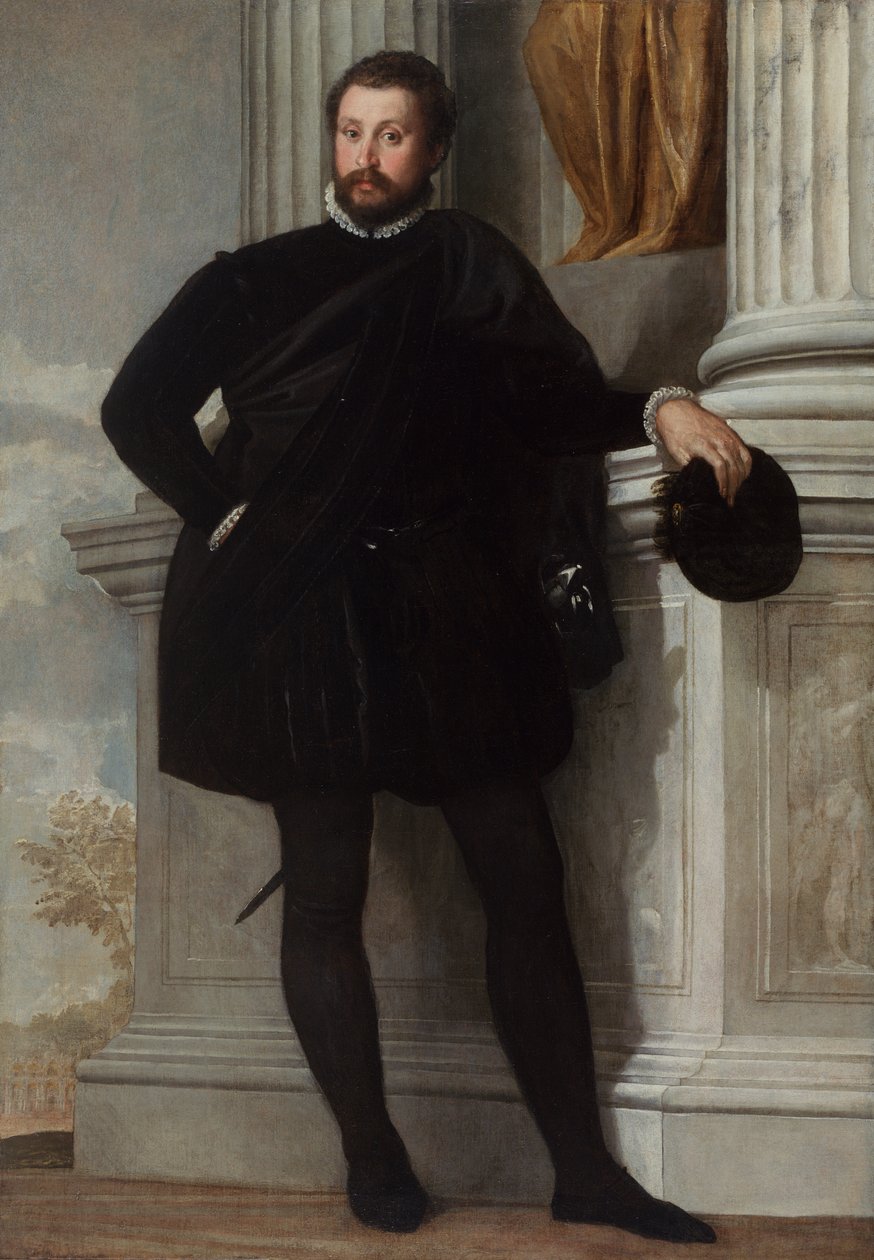 Portræt af en mand, ca. 1576-78 (olie på lærred) af Veronese