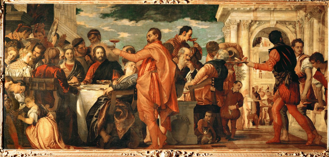 Brylluppet i Kana (maleri på lærred) af (1528-88) Veronese