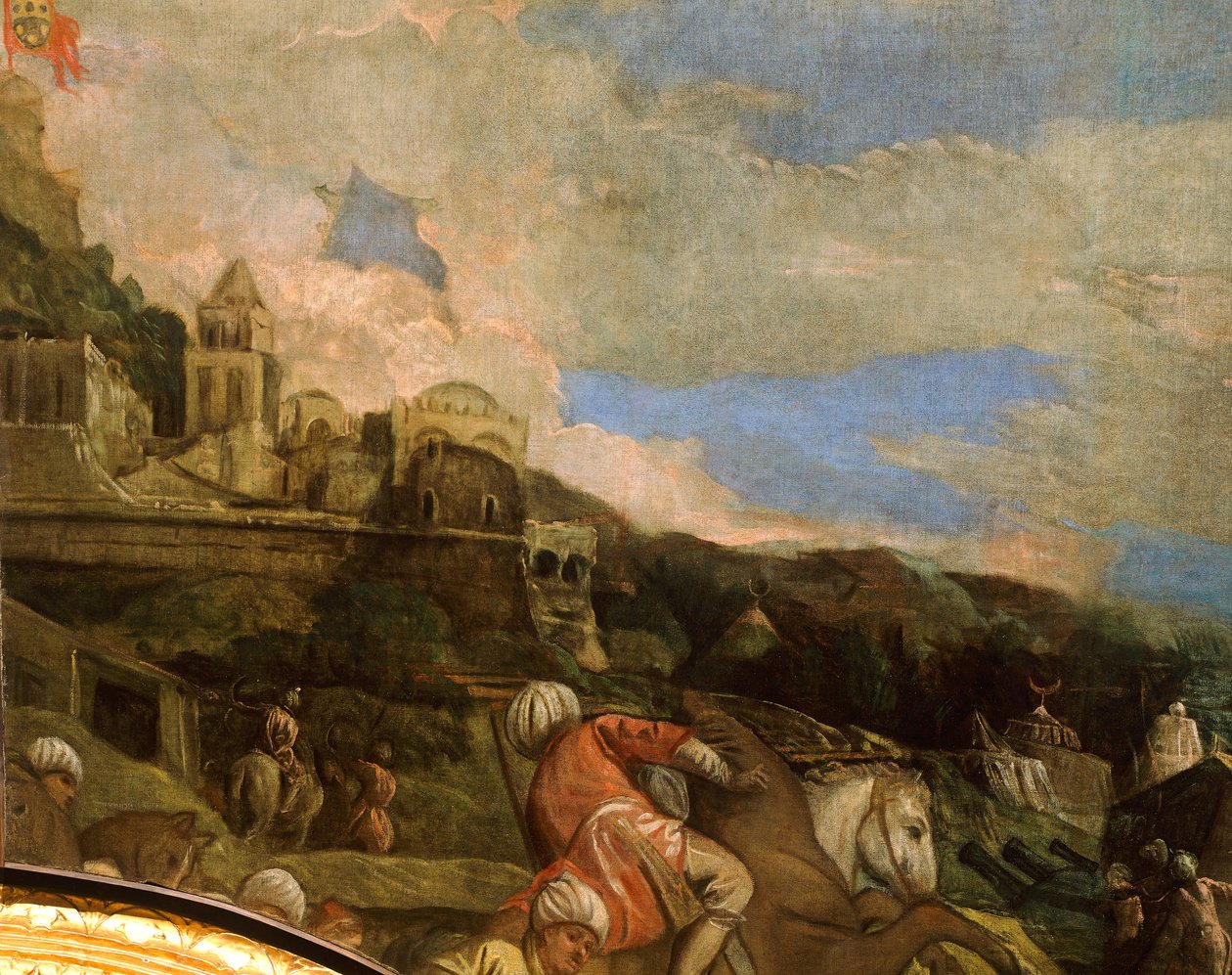 Antonio Loredan befrier Scutari af Paolo Veronese (1528-1588), detalje, Hall of Great Council, Palazzo Ducale, Venedig af (1528 88) Veronese