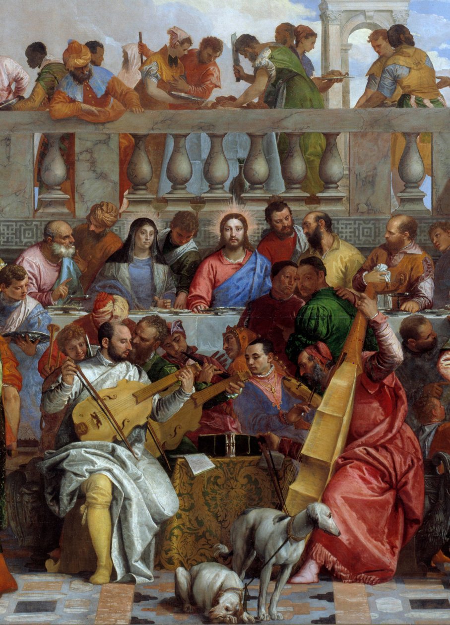 Central detalje af "" Les Noces de Cana (Le nozze di Cana)" af Veronese af Veronese
