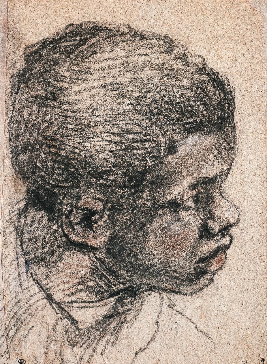 Negerdreng, Paolo Caliari, kendt som Veronese (1528-1588), tegning af Veronese