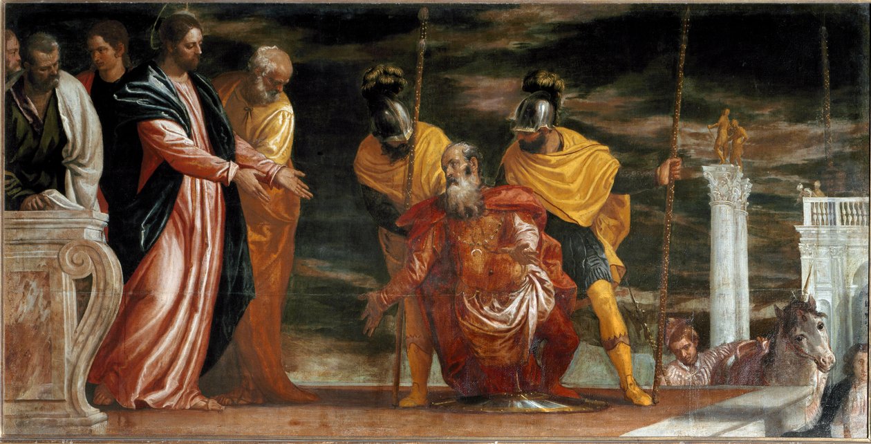 Jesus and the Centurion of Capharnaum (Maleri, ca. 1580) af Veronese