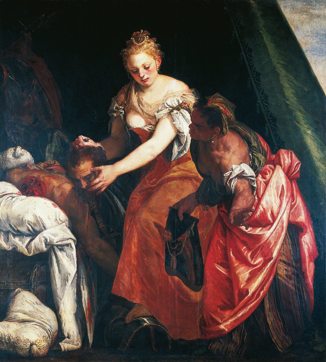 Judith med hovedet af Holofernes (olie på lærred) af (1528 88) Veronese