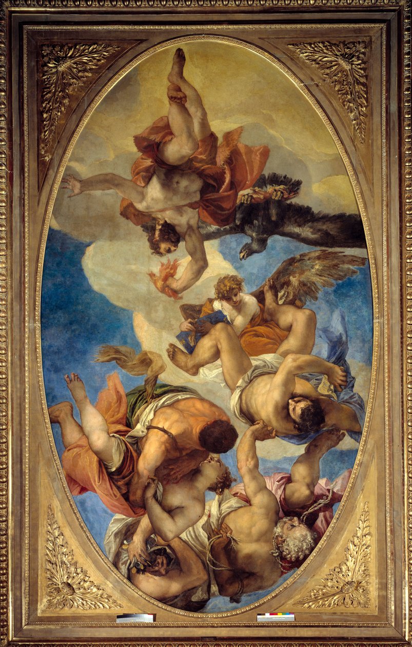 Jupiter lyner lasterne Maleri af Paolo Veronese (1528-1588) af Veronese