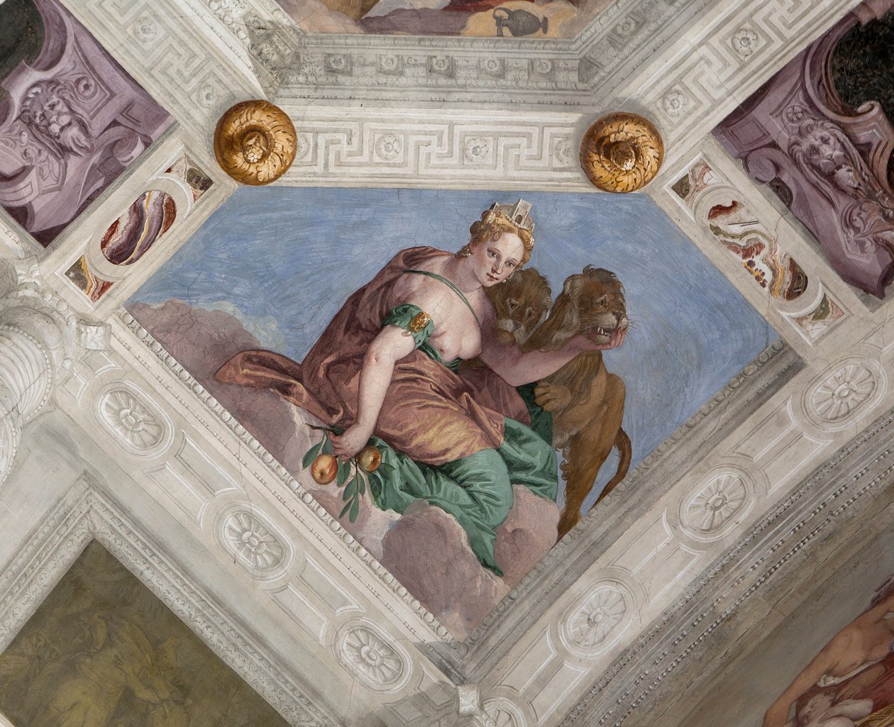 Paolo Caliari kendt som Veronese, fresco, Villa Barbaro, Maser, Italien af Veronese