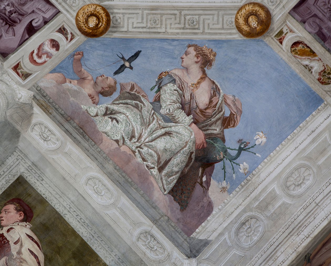Paolo Caliari kendt som Veronese, fresco, Villa Barbaro, Maser, Italien af Veronese