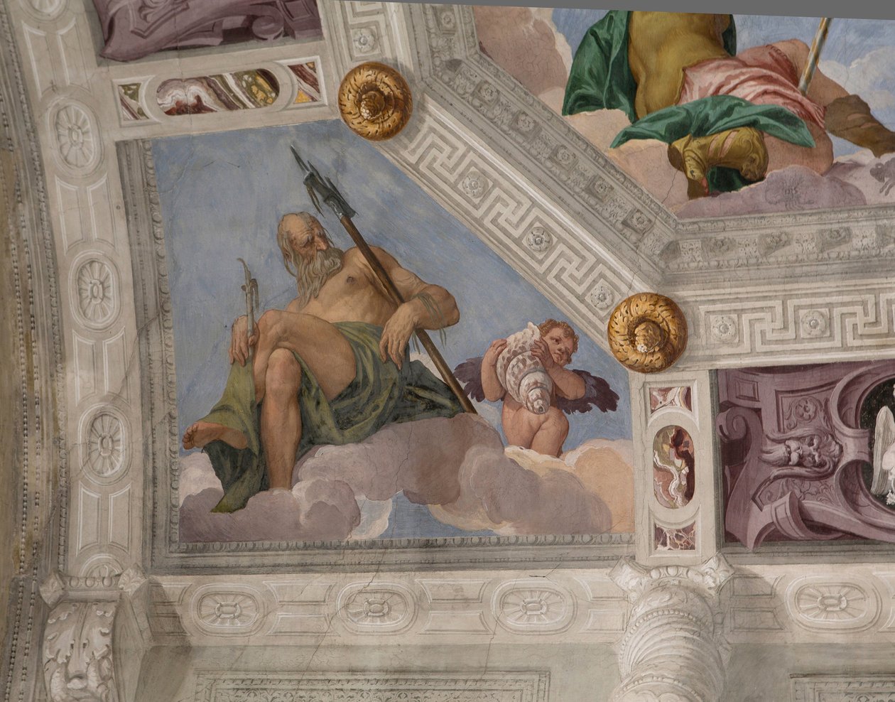 Paolo Caliari kendt som Veronese, fresco, Villa Barbaro, Maser, Italien af Veronese