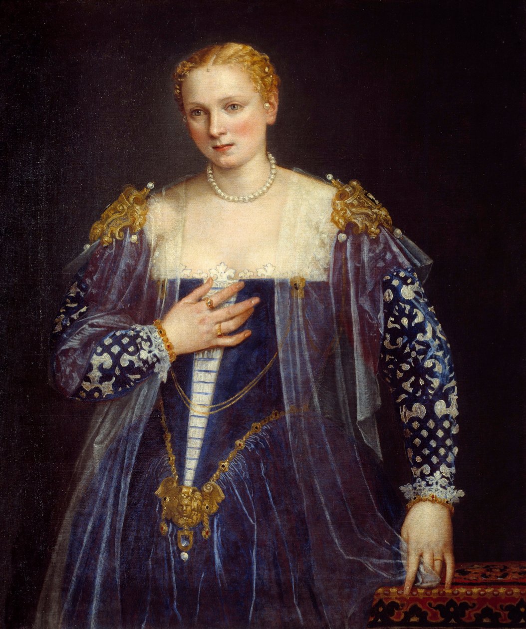 Portræt af det smukke Nani-maleri af Paolo Veronese (1528-1588) 1500-tallet søn. 1,19x1,03 m af Veronese