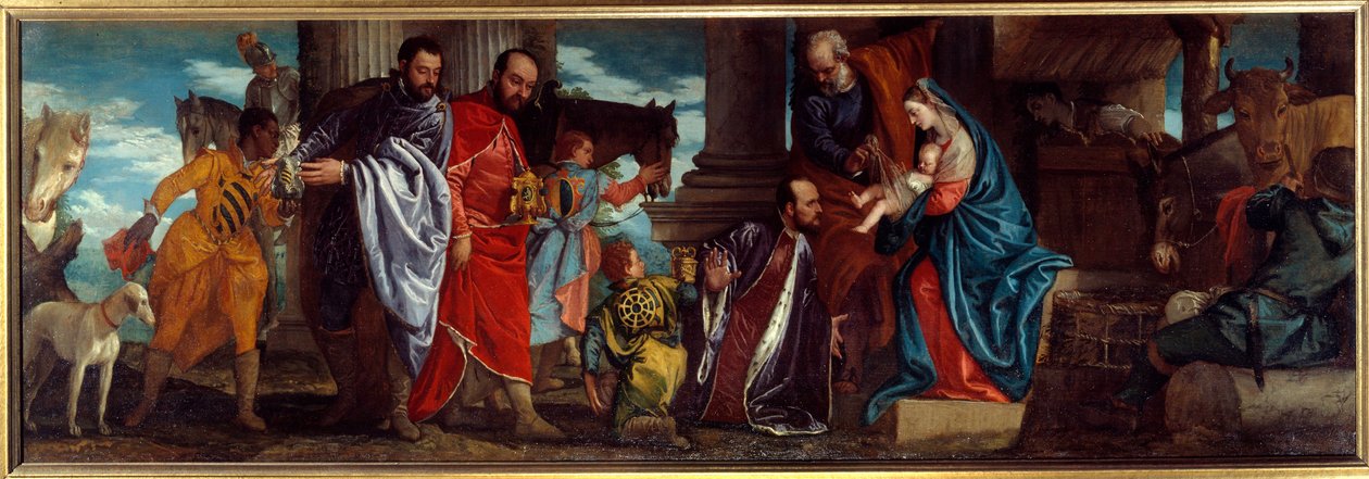The Adoration of the Magi Maleri af Paolo Caliari dit Paolo Veronese (1528-1588) 1500-tallet søn. 1,34x2,94 m Lyon, Museum of Fine Arts af Veronese