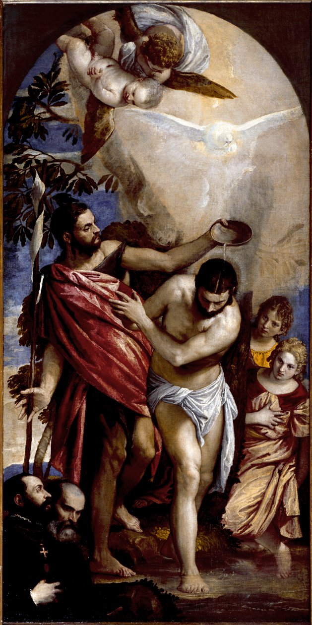 Kristi dåb. Maleri af Paolo Caliari dit Paolo Veronese (1528-1588) af Veronese