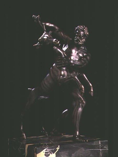 Hercules and the Arcadian Stag (bronze) af Giambologna