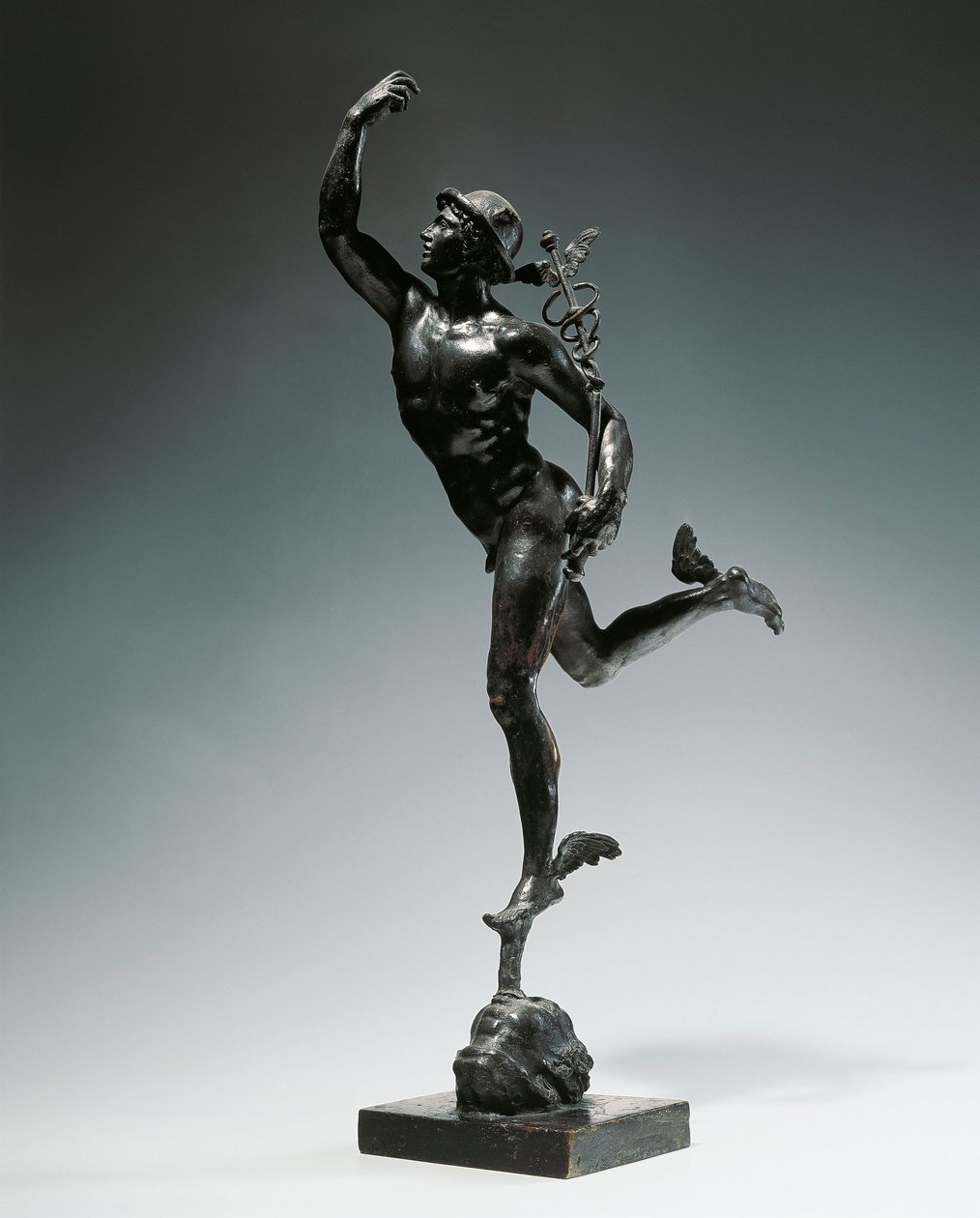 Italien, Milano, Toscana-regionen, bronzestatuette af Flying Mercury af Giambologna
