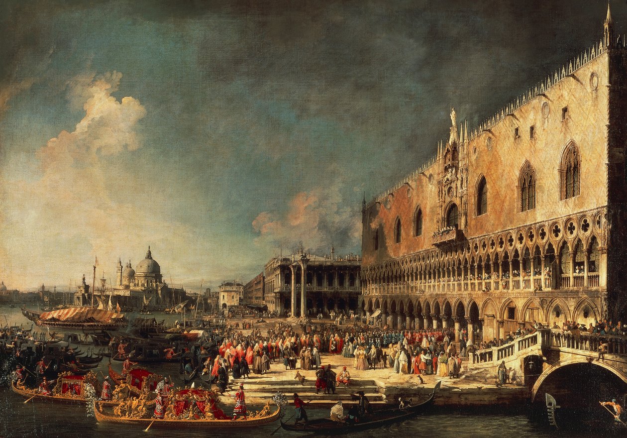 Den franske ambassadørs ankomst til Venedig af (1697 1768) Canaletto