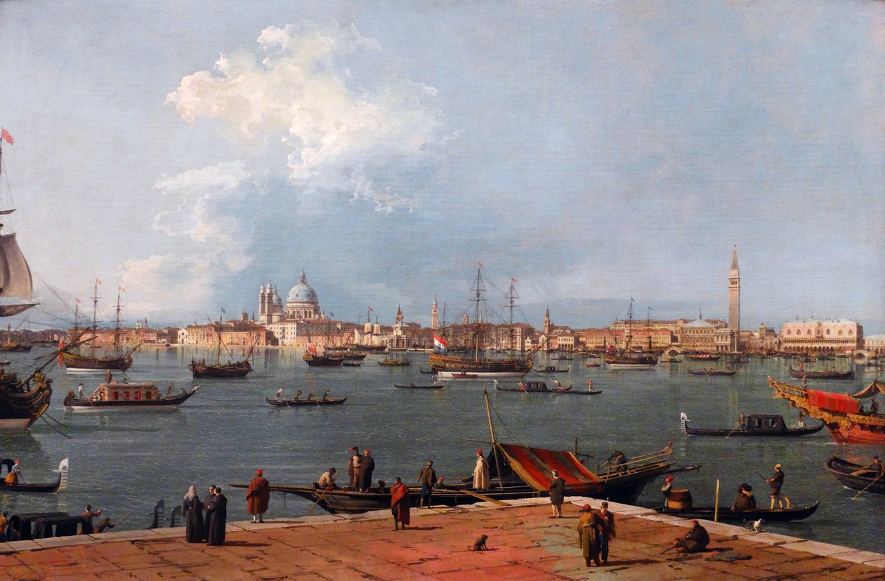 Venedig: Bacino di San Marco fra San Giorgio Maggiore (maleri) af (1697 1768) Canaletto