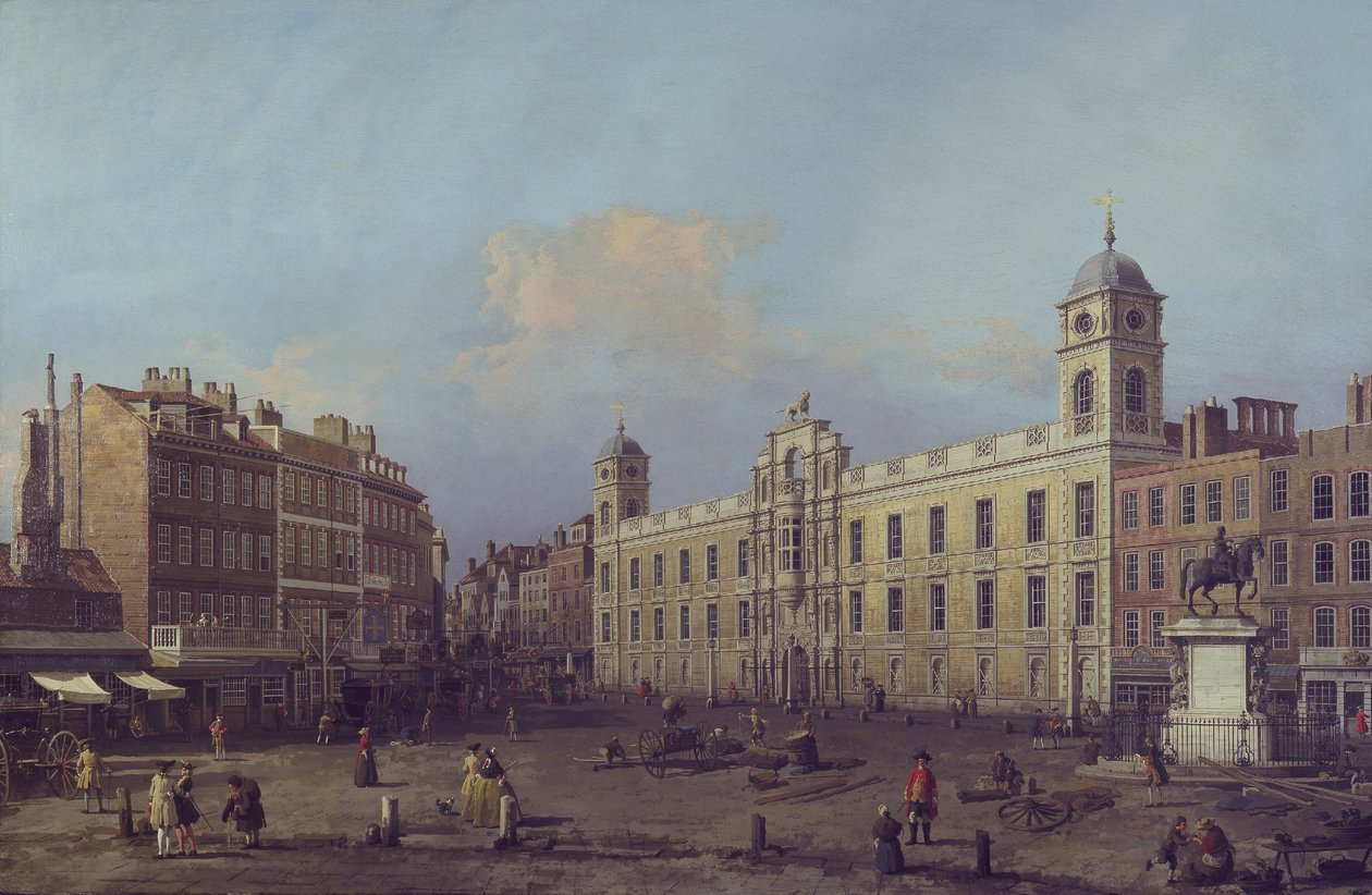 London, udsigt over Northumberland House, mod øst af Canaletto