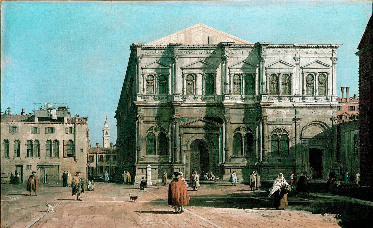 Udsigt over skolen San Rocco (Saint Roch) i Venedig Maleri af Giovanni Antonio Canal (1697-1768) 1730-1731 Søn. 47x80 cm England, Woburn Abbey af Canaletto
