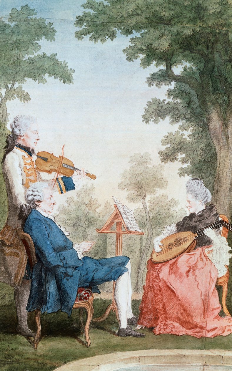 Monsieur og Mademoiselle de Croismare, af Louis de Carmontelle (1717-1806), olie på lærred. Frankrig af Carmontelle