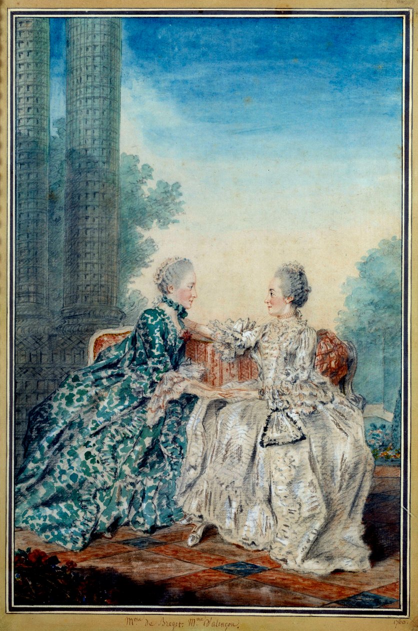 Portræt af Madame de Breget og Madame d