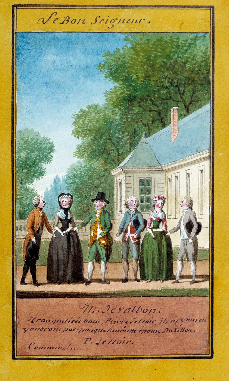 The Good Lord Illustration af en række ordsprog. Akvarel af Louis Carrogis dit Carmontelle (1717-1806) 1700-tallet. Chantilly, Conde Museum af Carmontelle