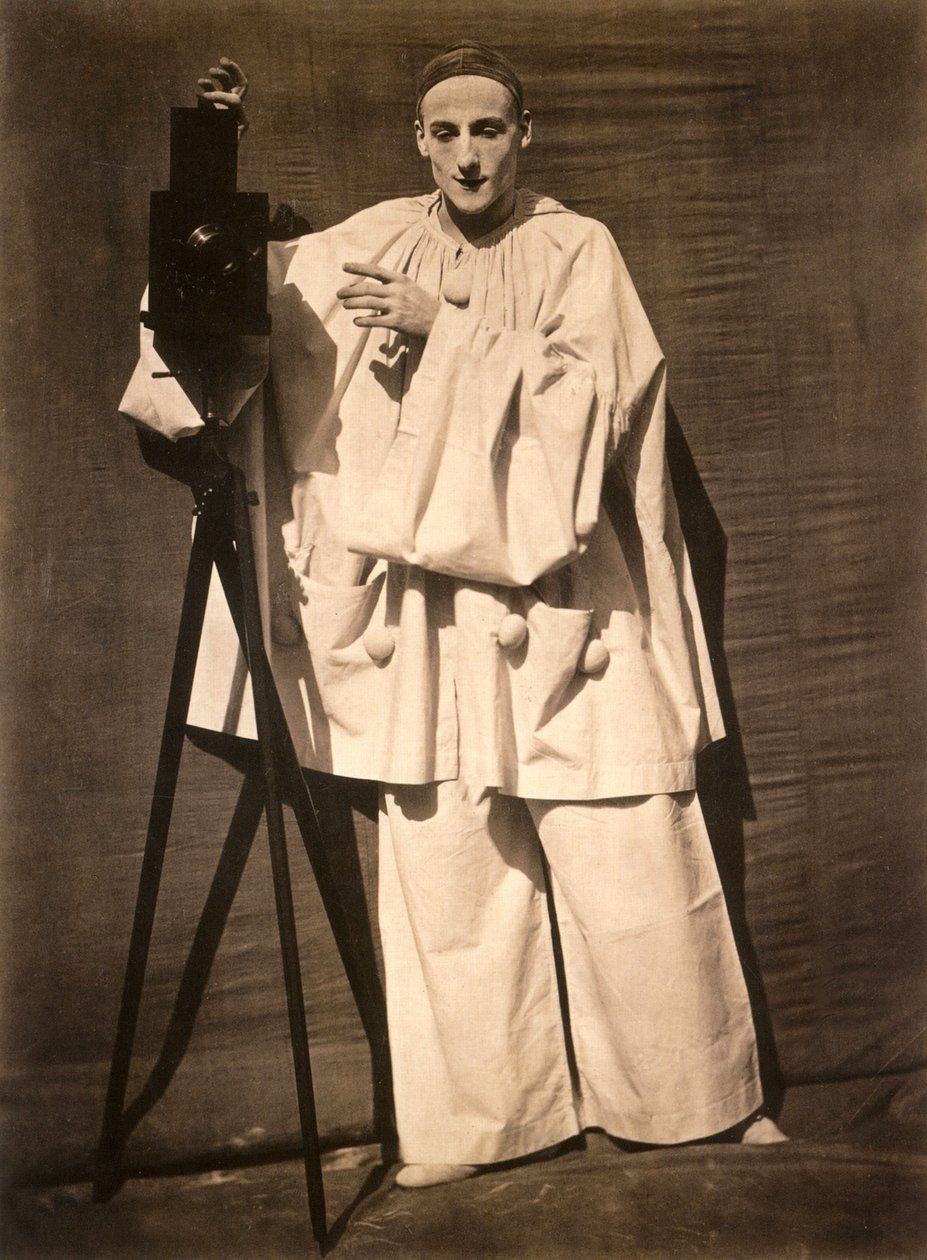Mime Debureau som Pierrot-fotograf af (1820 1910) Nadar