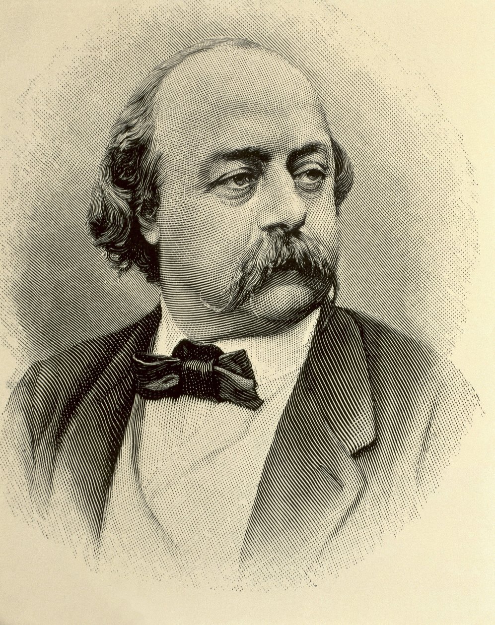 FLAUBERT, Gustave (1821-1880). Engelsk forfatter. Gravering af (1820 1910) (after) Nadar
