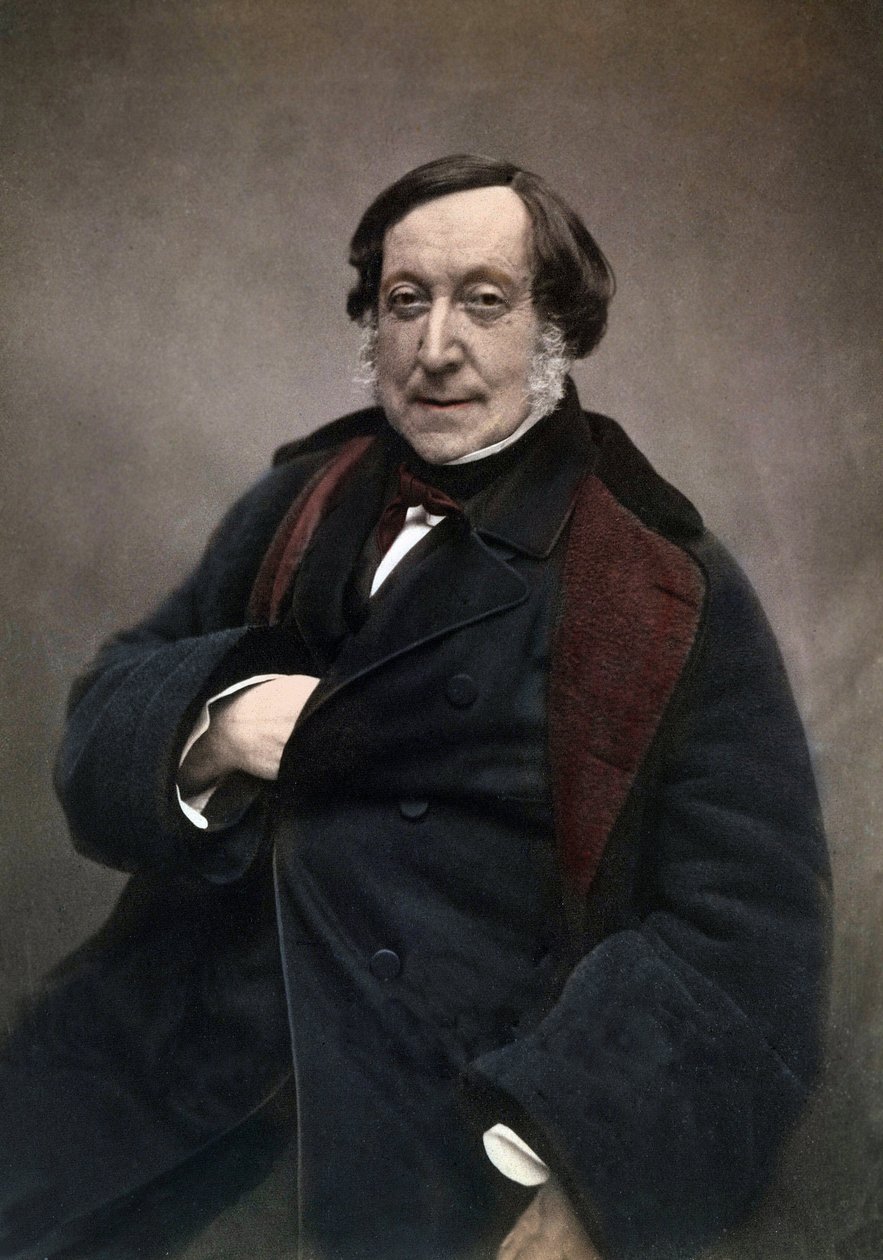 Gioachino (Antonio) Rossini (1792-1868) italiensk komponist. efter fotografi af Nadar af Nadar