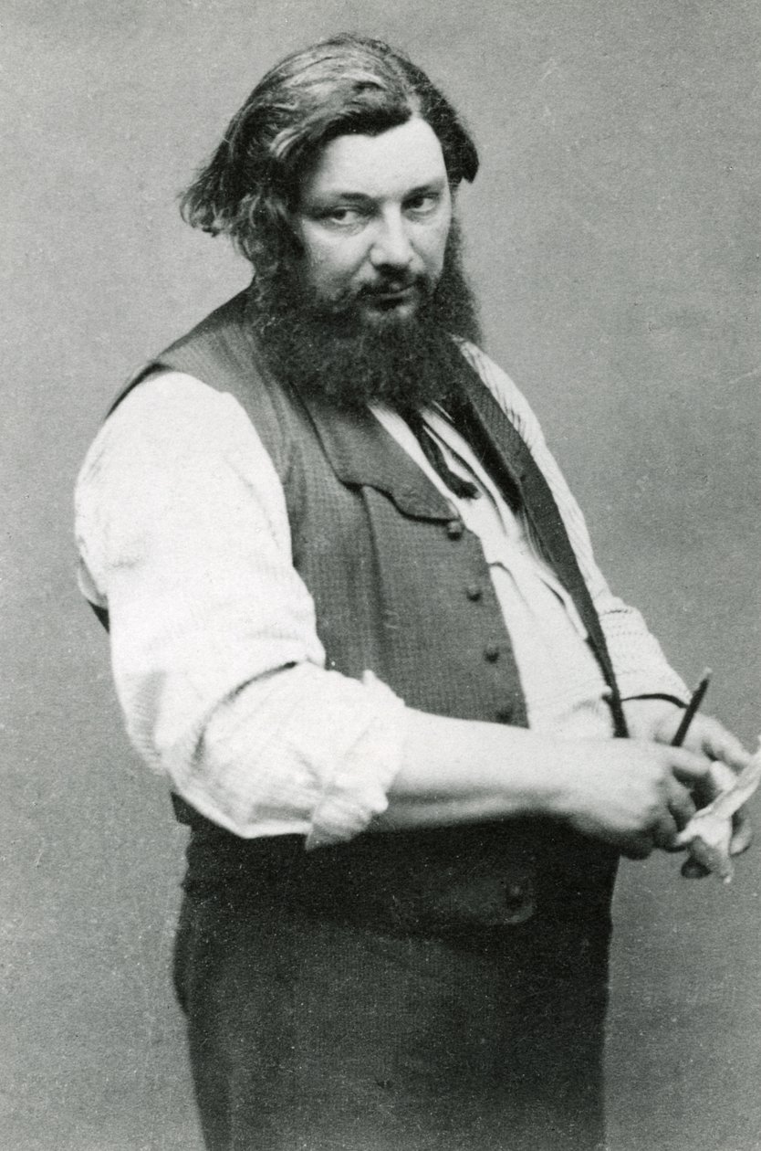 Gustave Courbet (s/h-foto) af (1820 1910) Nadar