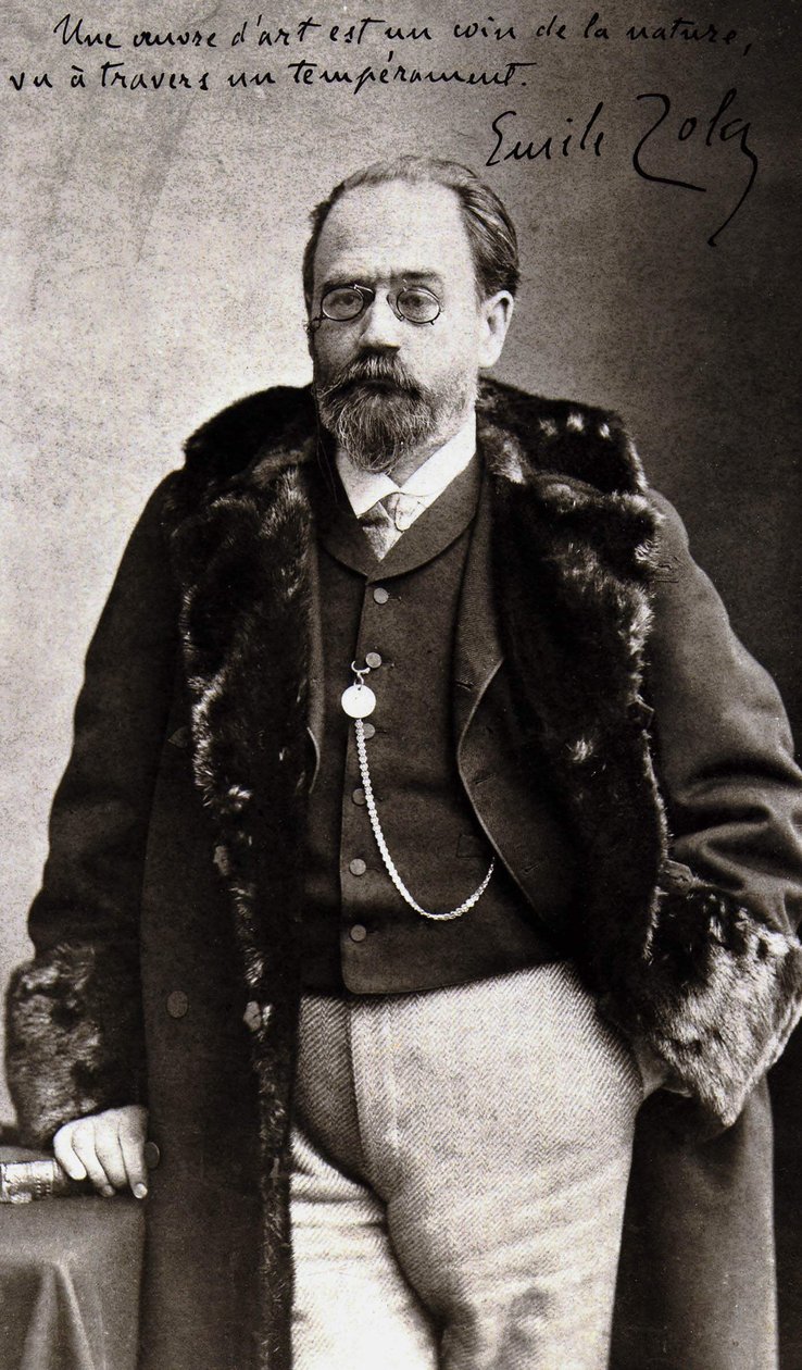 Portræt af Emile Zola (1840 - 1902) af Nadar. af Nadar