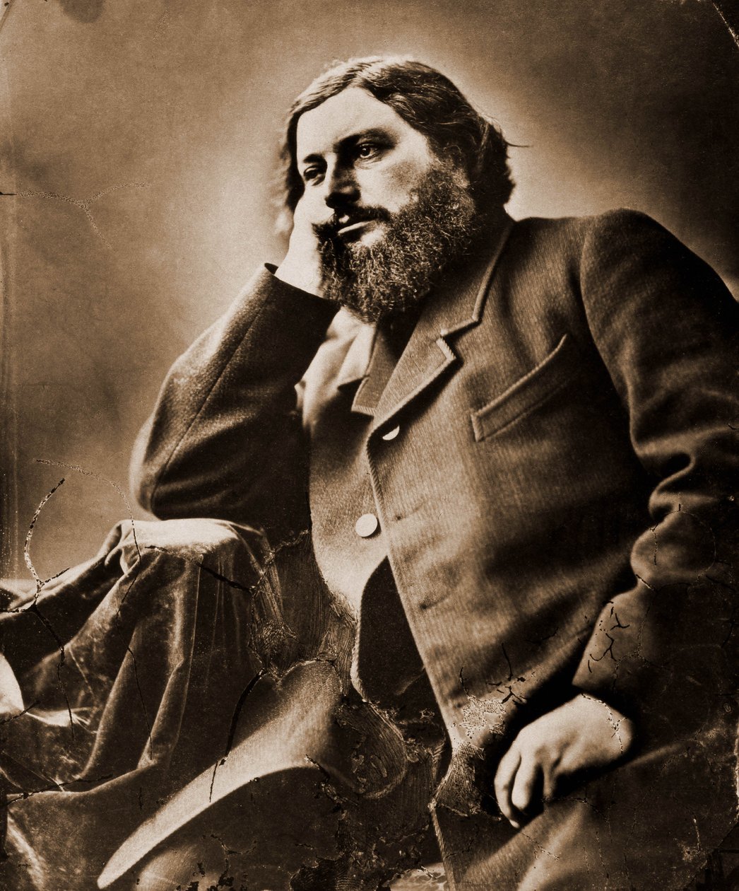 Portræt af Gustave Courbet, maler 1819-1877 af Nadar