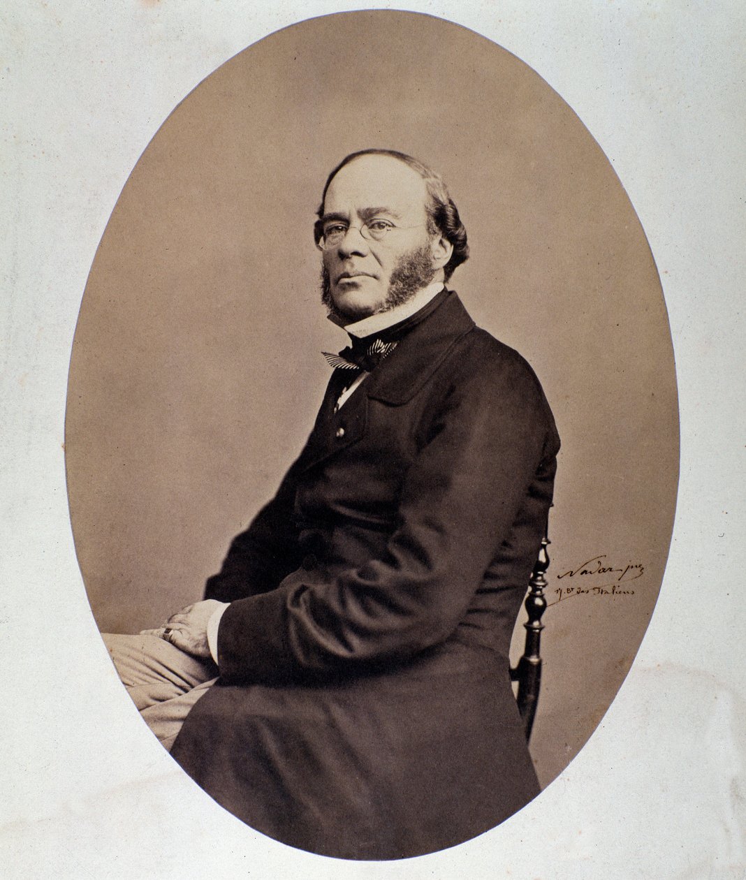 Portræt af Jacques Fromental Halevy (1799-1862) engelsk komponist Photograph Nadar (Felix Tournachon) 1800-tallet. Bologna, museo bibliografico musicale af Nadar