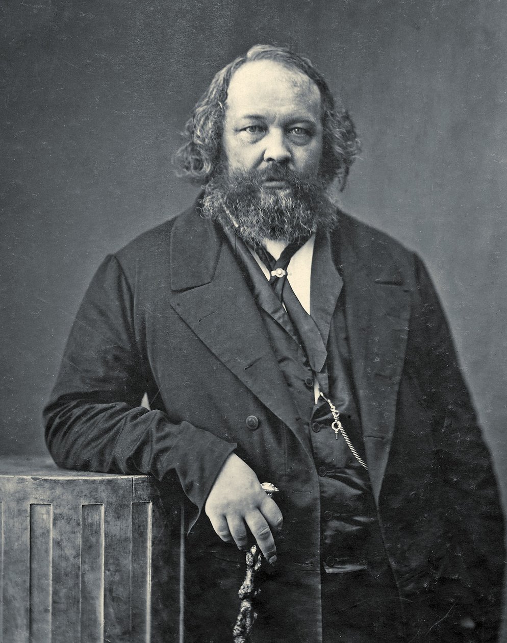 Portræt af Mikhail Aleksandrovich Bakunin, ca. 1860 (s/h-foto) af Nadar