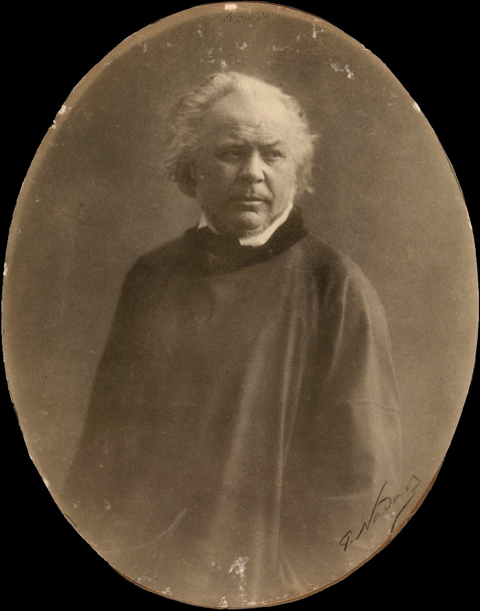Portræt af maleren Honorè Daumier (s/h foto) af Nadar