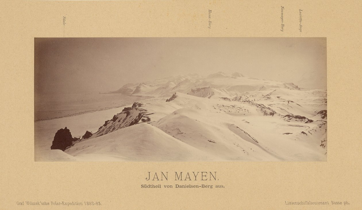 Jan Mayen, den sydlige del af Danielsen-Berg. af (Linienschiffs Lieutenant) Richard Basso