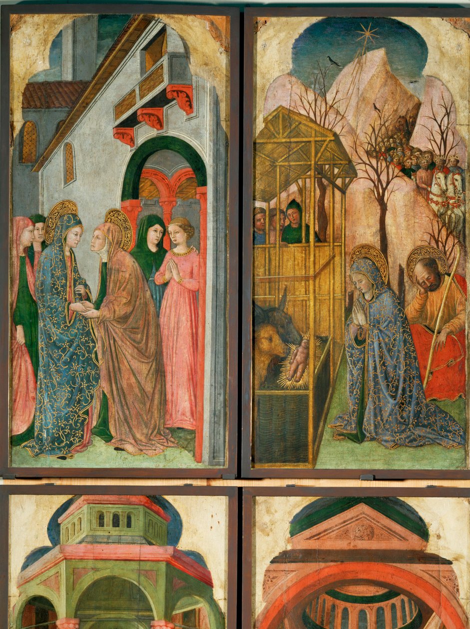 12 scener fra Jomfru Marias liv ... af (active c.1463-c.1490) Master of Wilten