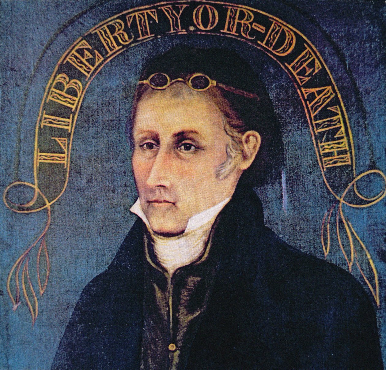 Patrick Henry, afbildet med legenden 