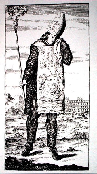 A Sorcerer Condemned to Death by the Inquisition, kopi af en illustration fra 